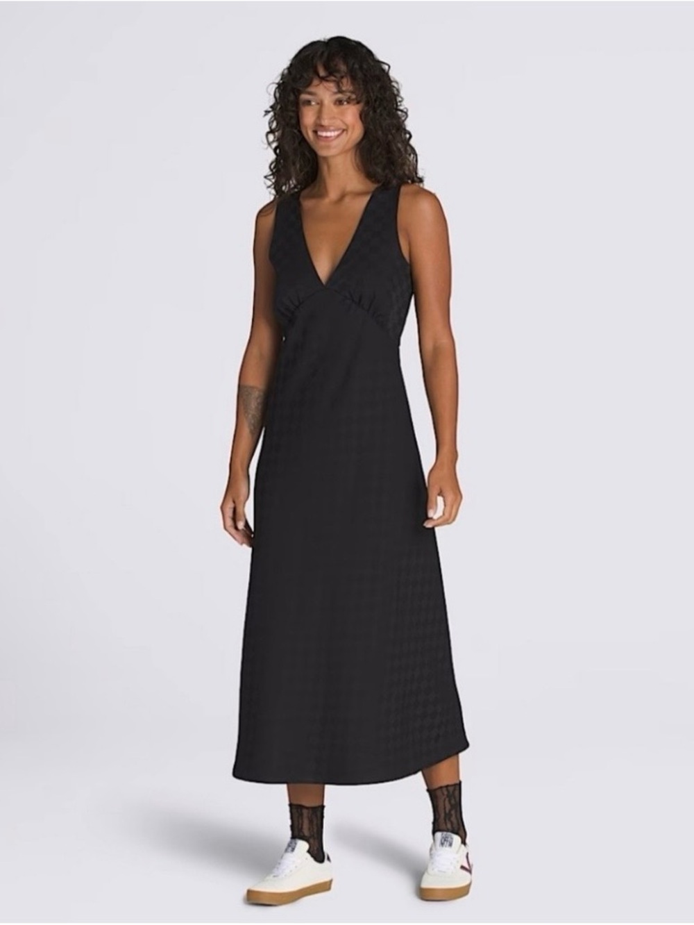 Vans Black Sleeveless V-Neck Maxi Dress